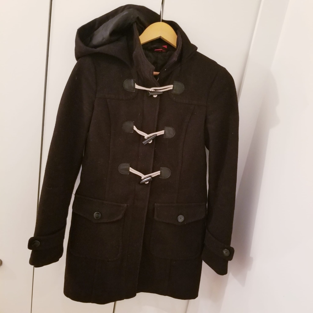 Espirit Black Wool Jacket Coat Jacket Winter Warm